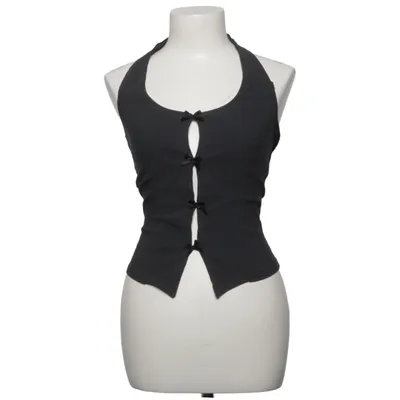 Neckholder Top (Schwarz) von Boohoo Elasthan, Polyamid, Viskose