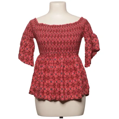 Top (Red, Multicolored) from Hollister Viscose