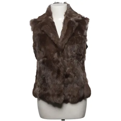 Bont gilet (Bruin) van Godske Simonsen Polyester, Konijnenbont