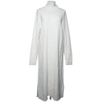 Maxikjole (Hvid) fra Lands' End Akryl, Bomuld, Nylon, Uld