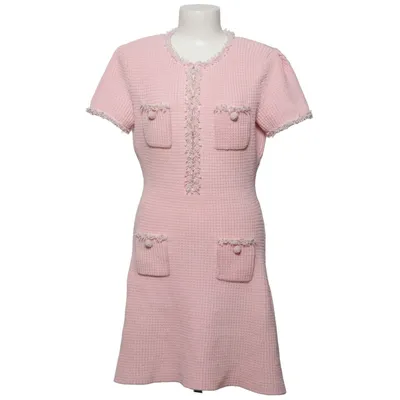 Jurk (Roze) van Self-Portrait Katoen, Elastaan, Metallvezel, Polyamide, Polyester, Wol