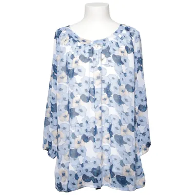 Blus (Blå, Vit, Grå) från Isolde Polyester