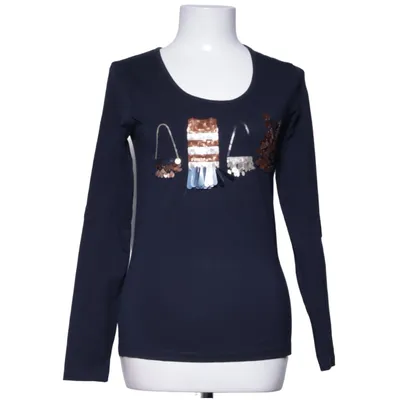Langærmet t-shirt (Blå, Flerfarvet) fra River Woods