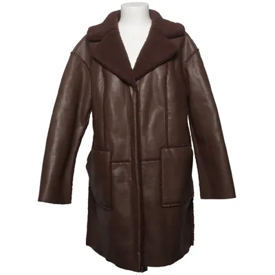 Veste en peau de mouton retournée (Marron) de Rick Cardona Polyester, Polyuréthane, Viscose