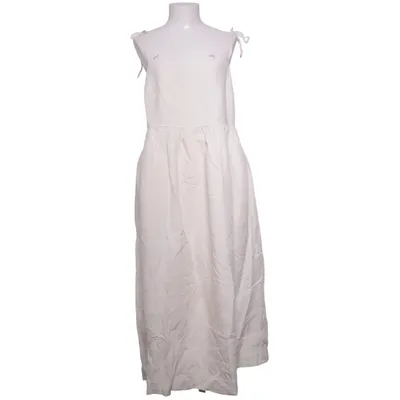 Robe (Blanc) de Uniqlo Coton, Lin, Lyocell, Polyester