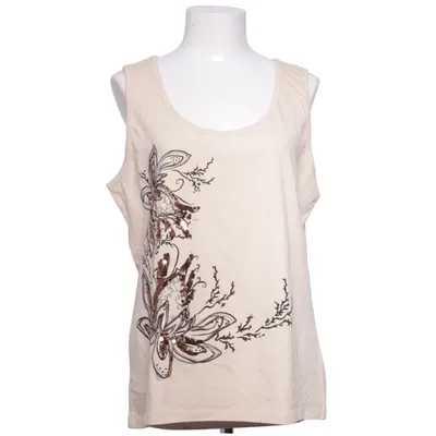 Tanktop (Beige) van Via Appia Katoen, Elastaan