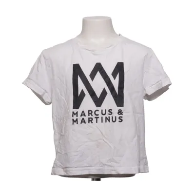 T-shirt (Hvid, Sort) fra Marcus & Martinus Bomuld
