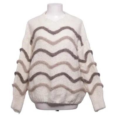 Strickpullover (Weiß, Beige, Grau) von Marta Alpakawolle, Nylon