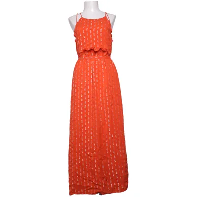 Maxi jurk (Oranje) van Plus Fine Katoen, Metallvezel, Viscose