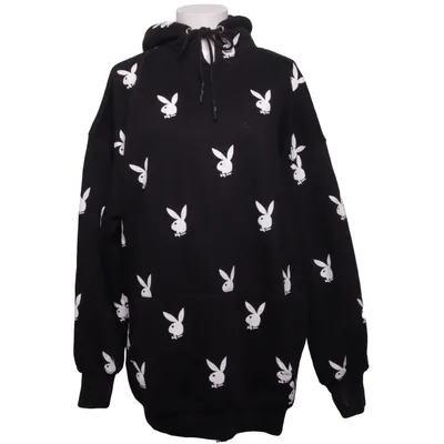 Sweat à capuche (Noir, Blanc) de Playboy x Missguided