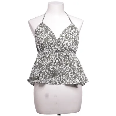 Halter neck top (Green, White) from Shein Polyester
