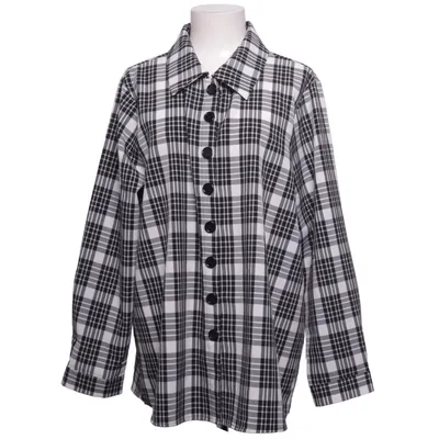Chemise en flanelle (Noir, Blanc) de Studio Clothing Élasthane, Polyamide, Viscose