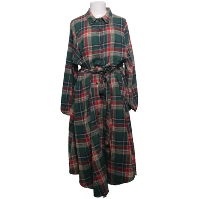 Skjortekjole (Grøn, Rød, Flerfarvet) fra Bloomchic Bomuld, Polyester