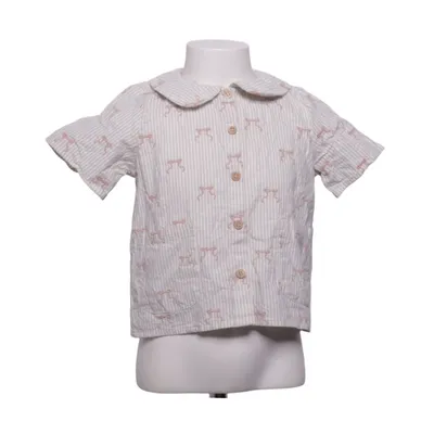 Kortärmad skjorta (Beige, Grå, Rosa) från Lil' Atelier Ekologisk bomull