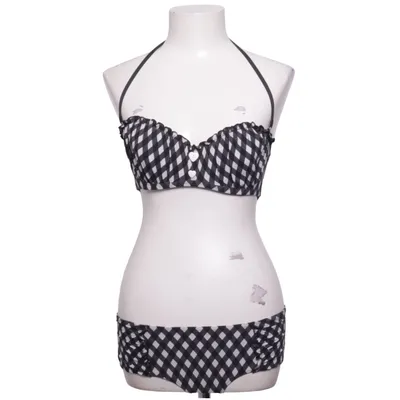 Bikini (Sort, Hvid) fra Antigel Elastan, Polyamid, Polyester, Polyurethan