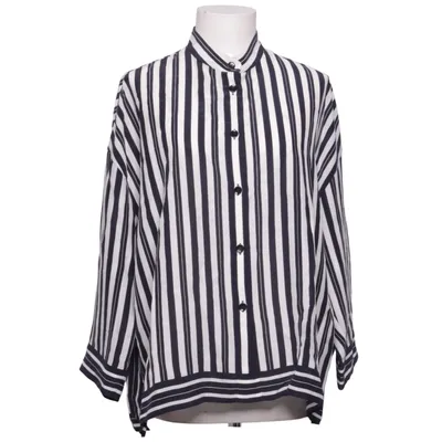 Skjorte (Hvid, Blå) fra Windsor Silke, Viscose
