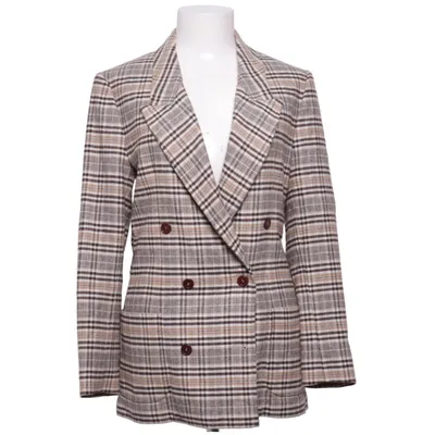 Blazer (Beige, Brun, Hvid) fra Mayla Polyester, Uld