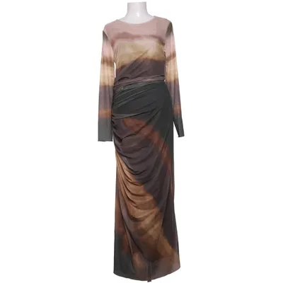 Maxi dress (Brown, Multicolored) from Shein Polyester