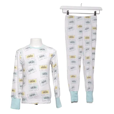 Pyjama (Blanc, Jaune, Bleu) de Geggamoja Bambou, Élasthane, Coton biologique