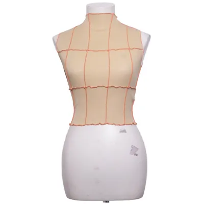 Top (Beige, Oranje) van Topshop Petite Elastaan, Polyester