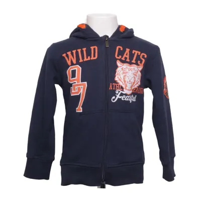 Hoodie (Blue, Orange) from Red & Blue Cotton, Polyester