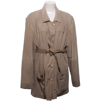 Läderjacka (Beige) från Cabrini Viskos