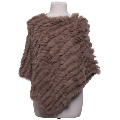 Poncho (Marron) de Orchid Acrylique, Fourrure