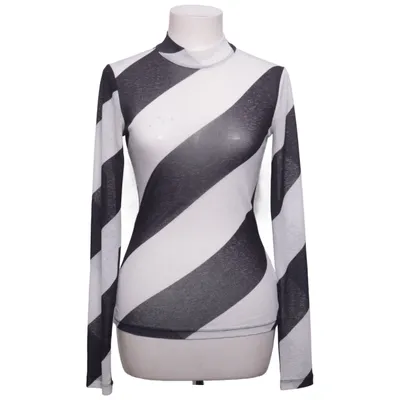 Lange mouwen shirt (Wit, Zwart) van H&M Trend Polyester