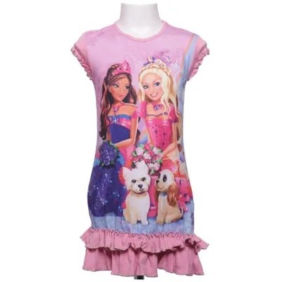 Dress (Pink, Multicolored) from Barbie Collection Cotton