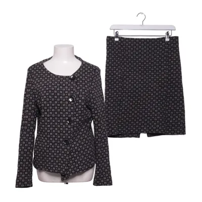 Skirt suit (Black, Gray) from Evelin Brandt Cotton, Wool
