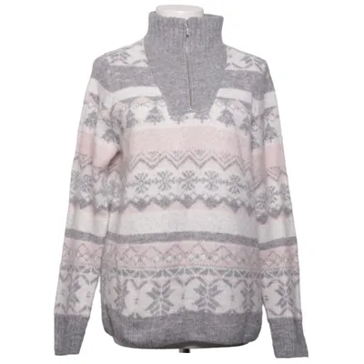 Christmas sweater (Gray, White, Pink) from Croft&Barrow Acrylic, Elastane, Polyester