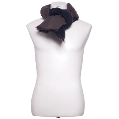 Écharpe (Bleu, Gris) de Uniqlo Laine