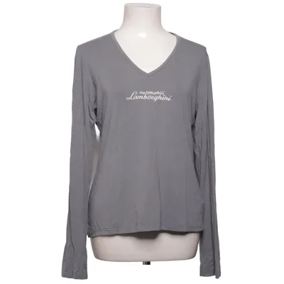 Langærmet t-shirt (Grå) fra Automobili Lamborghini Elastan, Modal