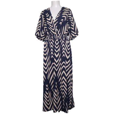 Maxi jurk (Blauw, Beige) van Shein Elastaan, Polyester
