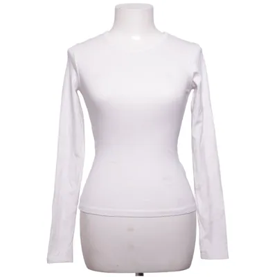 T-shirt à manches longues (Blanc) de Bershka Coton, Élasthane