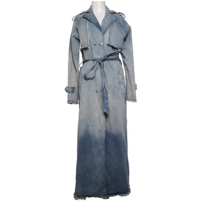 Trenchcoat (Blå) från Fashion Nova Bomull, Polyester