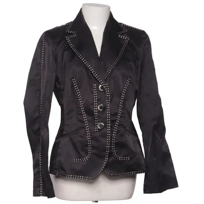 Blazer (Black) from Mariella Burani Acetate, Cotton, Elastane, Polyester