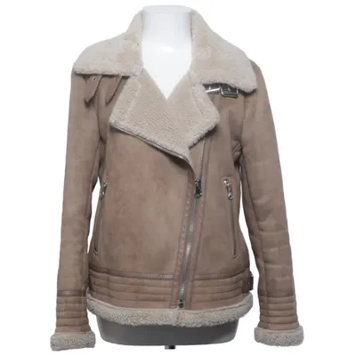 Shearling jacket (Beige) from Zara Outerwear Polyester