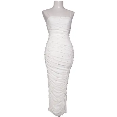 Avondjurk (Wit) van Lulus Elastaan, Polyamide, Polyester