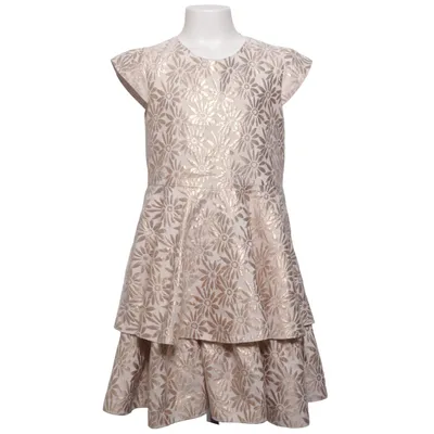 Kjole (Hvid, Guld) fra Friboo Bomuld, Metallfiber, Polyester