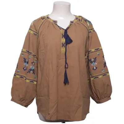 Bluse (Braun) von C'est Monique Leinen, Viskose