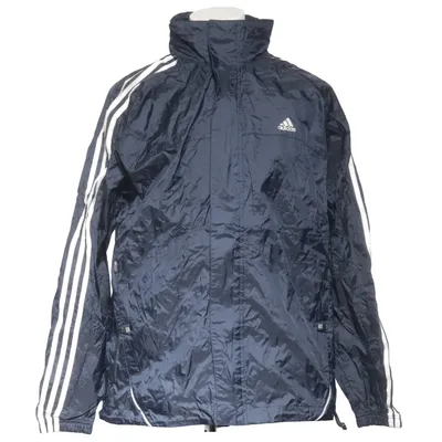 Regnjakke (Blå, Hvid) fra Adidas Polyamid, Polyester