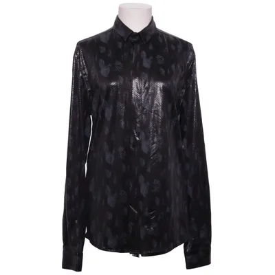 Shirt (Black, Silver) from Twisted Tailor Elastane, Polyester