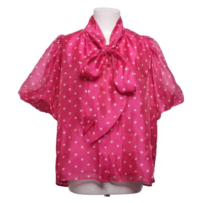 Sløjfebluse (Pink, Hvid) fra CRĀ Genanvendt polyester