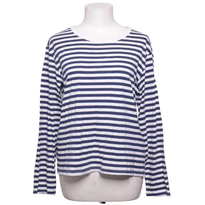Long sleeve T-shirt (Blue, White) from Monki Cotton, Modal