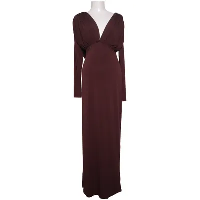 Maxi dress (Brown) from Gina Tricot Elastane, Polyester