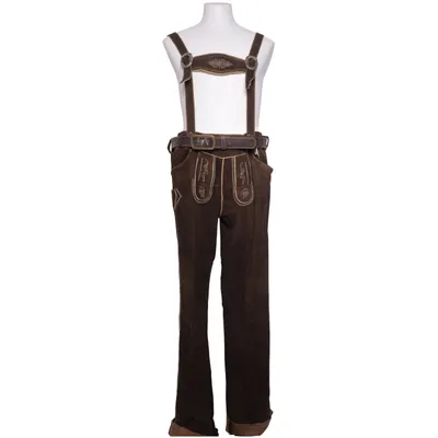 Pantalon en cuir traditionnel (Marron) de Almsach Cuir