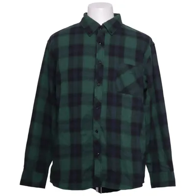 Flanellskjorta (Grön, Svart) från Fit Bomull, Polyester, Viskos