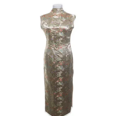 Cheongsam (Beige, Flerfärgad) från Laogudai