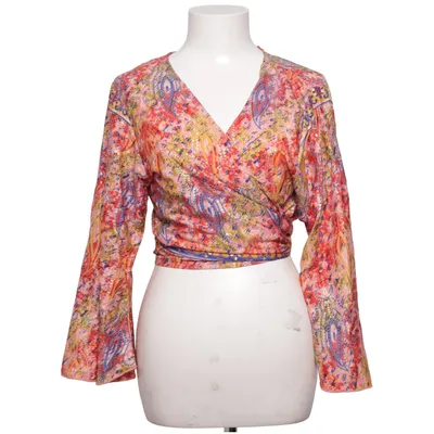 Wikkelblouse (Roze, Blauw, Geel, Rood) van Bigg Bull Polyester, Zijde